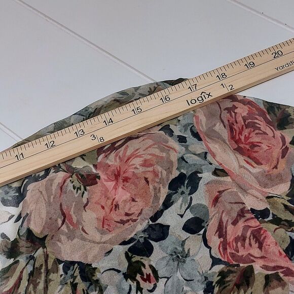 Soft Surroundings Women's Med. Open Cardigan Multi-color Floral Boho Semi-Sheer - Picture 8 of 10